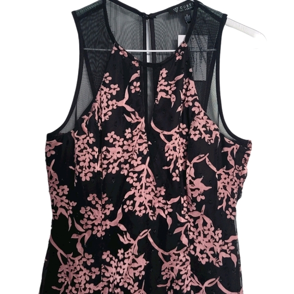 Guess Black Embellished Illusion Dress - Picture 3 of 7